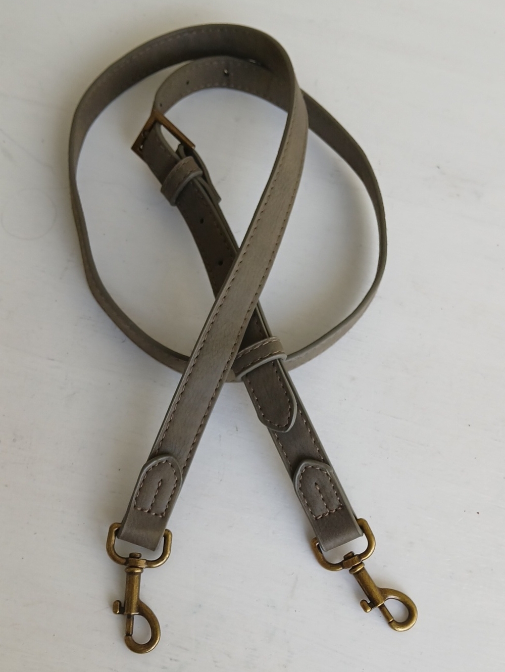 Olive Green Crossbody Strap with  Antique Gold Clasps